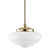 Chateau Matt Opal Glass Rod Pendant - Polished Brass-5