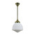 Domec Matt Opal Glass Rod Pendant - Polished Brass-1