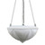 Empire Matt Opal Glass Chain Uplight Pendant - Chrome