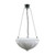 Empire Matt Opal Glass Chain Uplight Pendant - Chrome-1