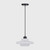 Hornby Gloss Opal Glass Cord Pendant - Black-2