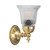 Kline Classic Clear Glass Wall Light - Polished Brass
