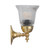 Kline Classic Clear Glass Wall Light - Polished Brass-4