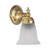 Kline Classic Frosted Glass Wall Light - Polished Brass-1