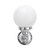 Koscina Round Opal Glass Wall Light - Chrome-2