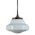 Lincoln Gloss Opal Glass Rod Pendant - Chrome