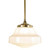 Lincoln Gloss Opal Glass Rod Pendant - Polished Brass