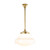 Lincoln Gloss Opal Glass Rod Pendant - Polished Brass-1