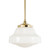 Lincoln Gloss Opal Glass Rod Pendant - Polished Brass-3