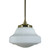 Lincoln Matt Opal Glass Rod Pendant - Polished Brass
