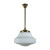 Lincoln Matt Opal Glass Rod Pendant - Polished Brass-1