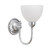 Loxton Bowl Opal Glass Wall Light - Chrome