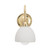 Loxton Bowl Opal Glass Wall Light - Polished Brass-1