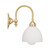 Loxton Bowl Opal Glass Wall Light - Polished Brass-2