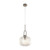 Main Brushed Nickel Clear Ribbed Glass Pendant Light-1
