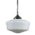 Moulins Gloss Opal Glass Rod Pendant - Chrome