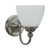 Nova Bowl Opal Glass Solo Wall Light - Brushed Nickel