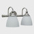 Nova Bowl Opal Glass Twin Wall Light - Brushed Nickel-3