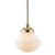 Parkville Opal Matt Glass Rod Pendant - Brass