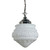 Premier Matt Opal Glass Single Chain Pendant - Chrome