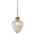 Ridge Clear Ribbed Glass Cord Pendant - Satin Brass