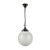 Sheffield Round Frost-Etched Glass Chain Pendant - Chrome-1