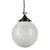 Sheffield Round Frost-Etched Glass Chain Pendant - Patina