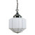 St Kilda Matt Opal Glass Single Chain Pendant - Chrome