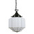 St Kilda Matt Opal Glass Single Chain Pendant - Patina