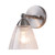 Summit Clear Flared Glass Solo Wall Light - Brushed Nickel-2