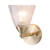 Summit Clear Flared Glass Solo Wall Light - Satin Brass