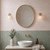 Summit Clear Flared Glass Solo Wall Light - Satin Brass-1