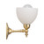 Waubra Bowl Matt Opal Glass Wall Light - Polished Brass-2