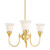 Luke 3 Light Bell Clear Glass Uplight Pendant - Brass-5