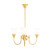Luke 3 Light Bell Frosted Glass Uplight Pendant - Brass-1