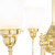 Luke 3 Light Bell Frosted Glass Uplight Pendant - Brass-6