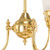Luke 3 Light Bell Frosted Glass Uplight Pendant - Brass-9