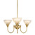 Luke 3 Light Bowl Clear Glass Uplight Pendant - Brass