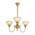 Luke 3 Light Bowl Clear Glass Uplight Pendant - Brass-1