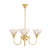 Luke 3 Light Bowl Clear Glass Uplight Pendant - Brass-4