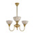 Luke 3 Light Bowl Clear Glass Uplight Pendant - Brass-5