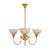 Luke 3 Light Bowl Clear Glass Uplight Pendant - Brass-6
