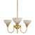 Luke 3 Light Bowl Clear Glass Uplight Pendant - Brass-7