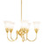 Luke 5 Light Bell Clear Glass Uplight Pendant - Brass