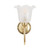 Luke Solo Etched Flower Glass Wall Light - Brass-1
