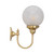 Luke Solo Round Etched Glass Wall Light - Brass-2