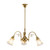 Victoriana 3 Light Bell Clear Glass Rod Pendant - Brass-1