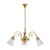 Victoriana 3 Light Bell Clear Glass Rod Pendant - Brass-2