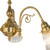 Victoriana 3 Light Bell Clear Glass Rod Pendant - Brass-3