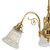 Victoriana 3 Light Bell Clear Glass Rod Pendant - Brass-4